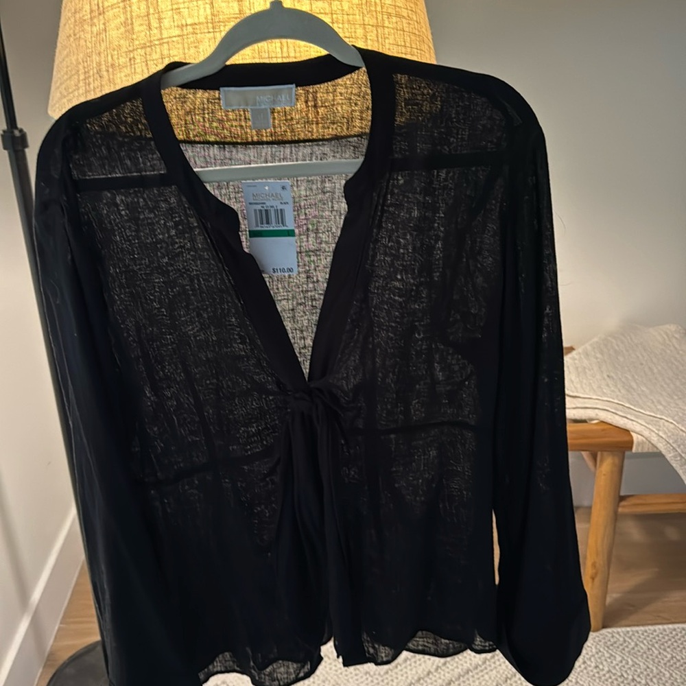 Michael Kors Women’s Black linen Blouse